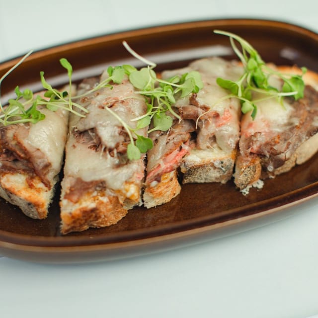 Wagyu Roast Beef Tartine.