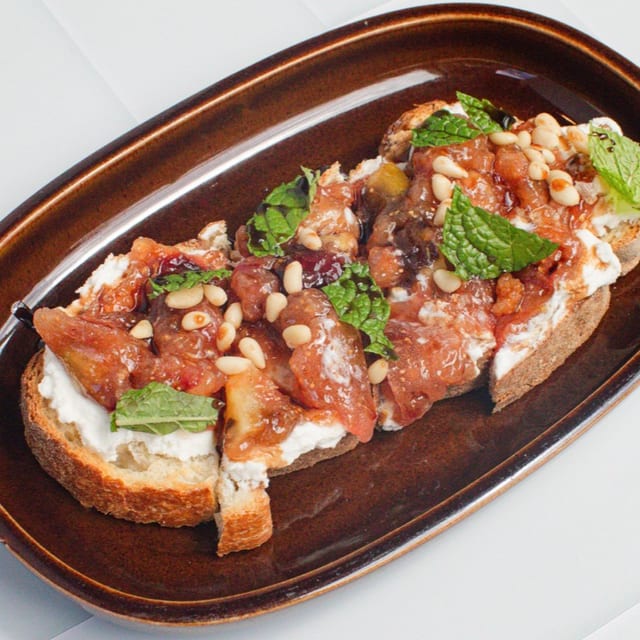 Fig Preserves & Goat Cheese Tartine.